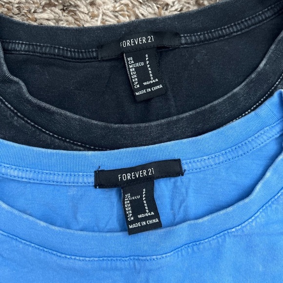 Blue & Charcoal Black Distressed Tee Bundle - Picture 7 of 9